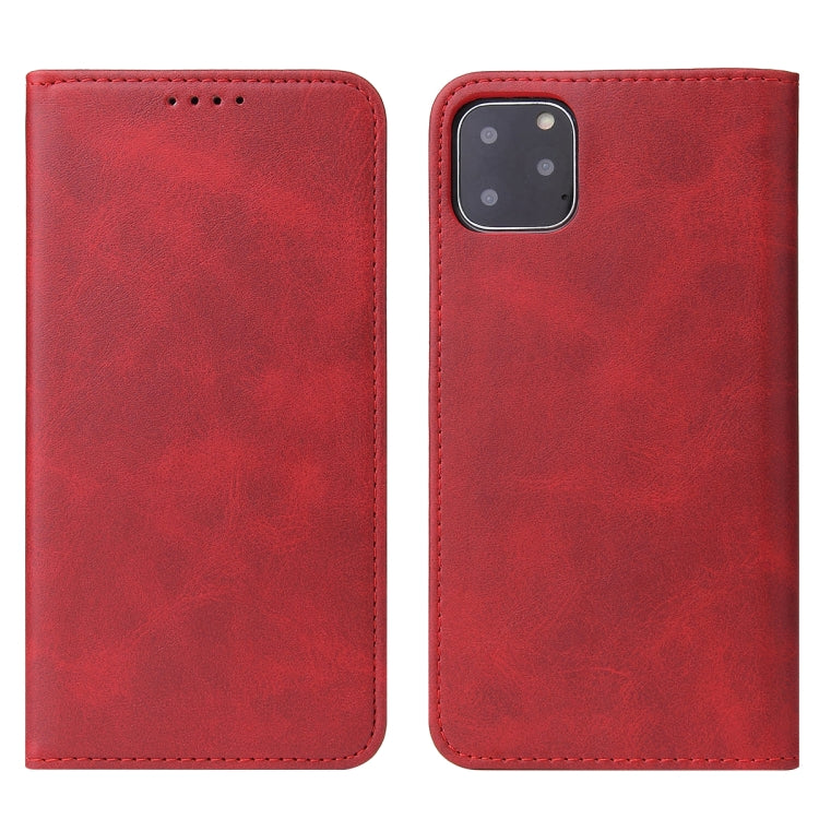 For iPhone 11 Pro Calf Texture Magnetic Horizontal Flip Leather Case with Holder & Card Slots & Wallet (Red) by buy2fix
