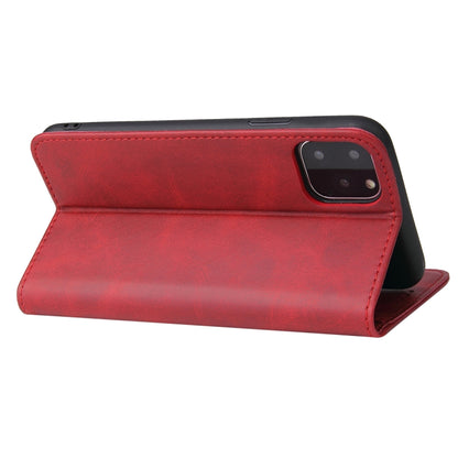For iPhone 11 Pro Calf Texture Magnetic Horizontal Flip Leather Case with Holder & Card Slots & Wallet (Red) by buy2fix