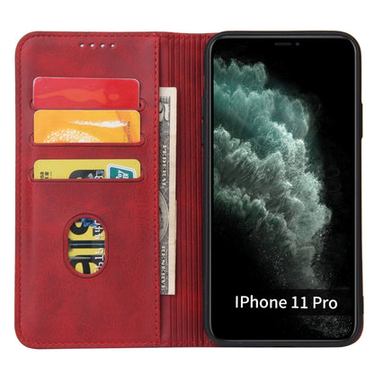 For iPhone 11 Pro Calf Texture Magnetic Horizontal Flip Leather Case with Holder & Card Slots & Wallet (Red) by buy2fix
