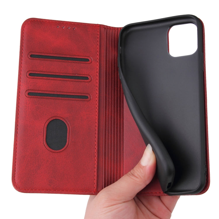 For iPhone 11 Pro Calf Texture Magnetic Horizontal Flip Leather Case with Holder & Card Slots & Wallet (Red) by buy2fix