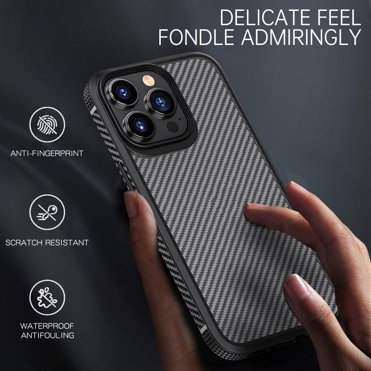 For iPhone 13 mini iPAKY MG Series Carbon Fiber TPU + PC Shockproof Case (Blue) - iPhone 13 mini Cases by iPAKY | Online Shopping UK | buy2fix