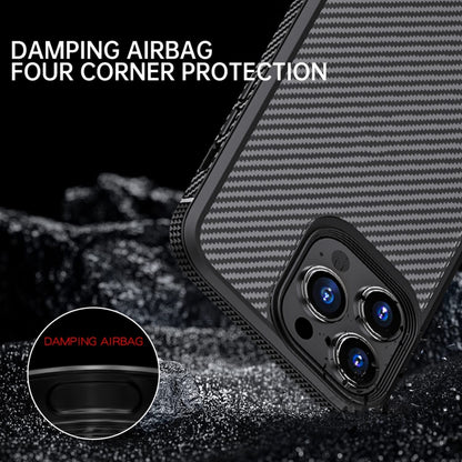 For iPhone 13 iPAKY MG Series Carbon Fiber TPU + PC Shockproof Case(Blue) - iPhone 13 Cases by iPAKY | Online Shopping UK | buy2fix
