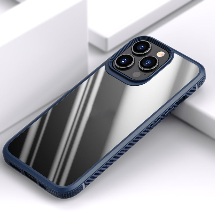 For iPhone 13 mini iPAKY MG Series Transparent TPU + PC Airbag Shockproof Case (Blue) - iPhone 13 mini Cases by iPAKY | Online Shopping UK | buy2fix