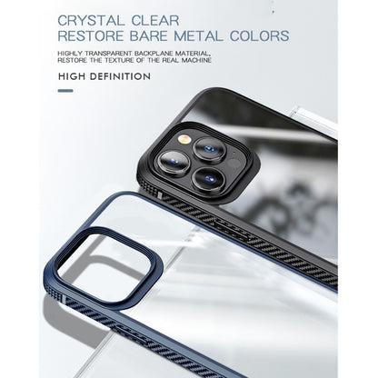 For iPhone 13 mini iPAKY MG Series Transparent TPU + PC Airbag Shockproof Case (Blue) - iPhone 13 mini Cases by iPAKY | Online Shopping UK | buy2fix