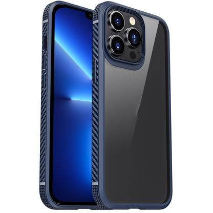 For iPhone 13 Pro iPAKY MG Series Transparent TPU + PC Airbag Shockproof Case (Blue) - iPhone 13 Pro Cases by iPAKY | Online Shopping UK | buy2fix