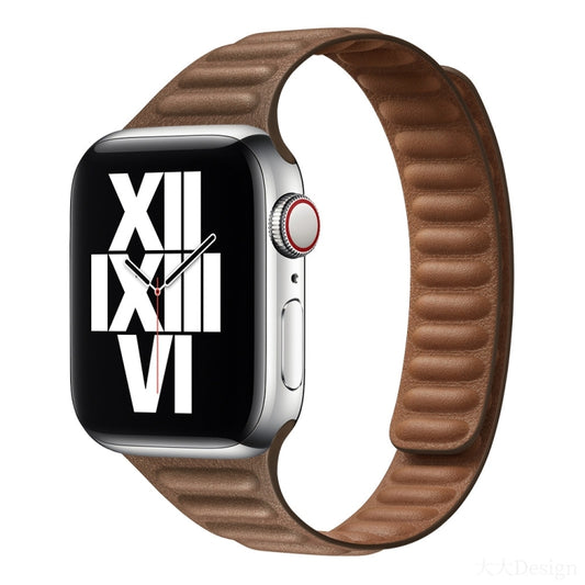 Slimming Loop Magnetic Watch Band For Apple Watch Ultra 49mm&Watch Ultra 2 49mm / Series 9&8&7 45mm / SE 3&SE 2&6&SE&5&4 44mm / 3&2&1 42mm(Brown) by buy2fix