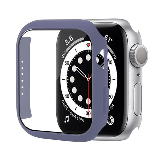 Shockproof PC Protective Case with Tempered Glass Film For Apple Watch Series 9 / 8 / 7 41mm(Lavender Purple) by buy2fix