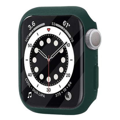 Shockproof PC Protective Case with Tempered Glass Film For Apple Watch Series 9 / 8 / 7 45mm(Silver) by buy2fix
