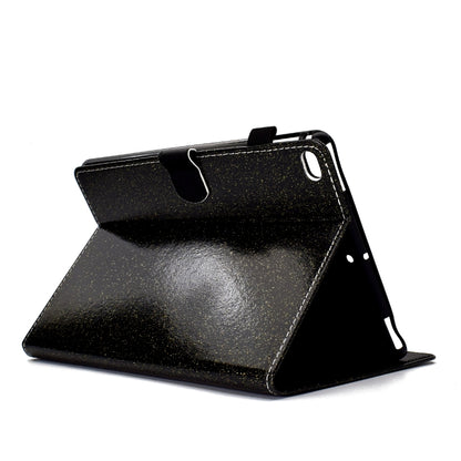 For iPad Air / Air 2 / iPad 9.7 Varnish Glitter Powder Horizontal Flip Leather Case with Holder & Card Slot(Black) - More iPad Cases by buy2fix | Online Shopping UK | buy2fix