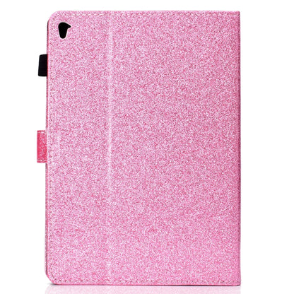 For iPad Pro 9.7 Varnish Glitter Powder Horizontal Flip Leather Case with Holder & Card Slot(Pink) - iPad Pro 9.7 inch Cases by buy2fix | Online Shopping UK | buy2fix