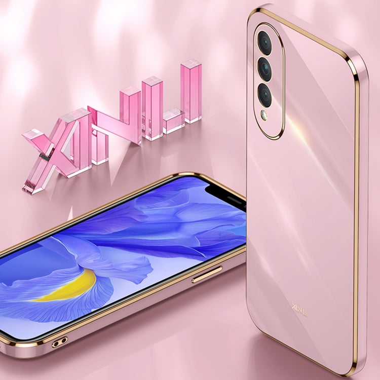 For Honor X20 SE XINLI Straight Edge 6D Electroplate TPU Phone Case(Black) - Honor Cases by XINLI | Online Shopping UK | buy2fix