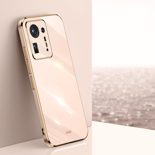 For Xiaomi Mi Mix 4 XINLI Straight Edge 6D Electroplate TPU Phone Case(Pink)