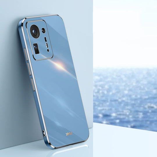 For Xiaomi Mi Mix 4 XINLI Straight Edge 6D Electroplate TPU Phone Case(Celestial Blue)