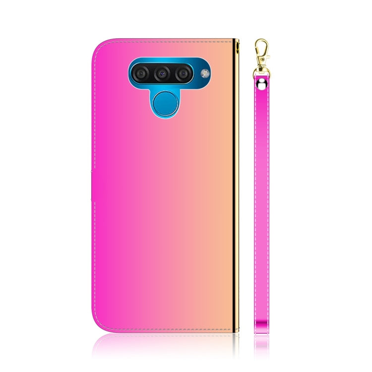 For LG Q60 Imitated Mirror Surface Horizontal Flip Leather Case with Holder & Card Slots & Wallet & Lanyard(Gradient Color) - LG Cases by buy2fix | Online Shopping UK | buy2fix