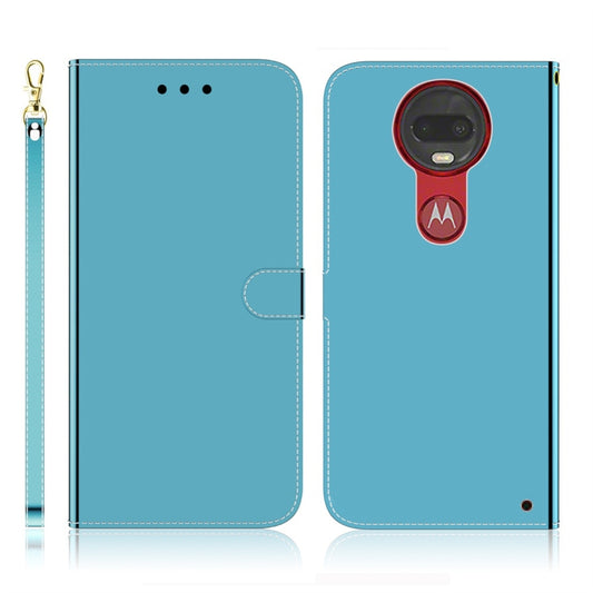 For Motorola Moto G7 / G7 Plus Imitated Mirror Surface Horizontal Flip Leather Case with Holder & Card Slots & Wallet & Lanyard(Blue) by buy2fix