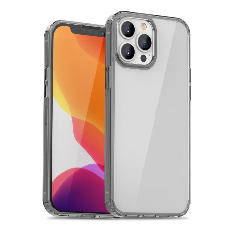 For iPhone 13 Pro iPAKY Transparent Shockproof TPU + PC Protective Case (Transparent Black) - iPhone 13 Pro Cases by iPAKY | Online Shopping UK | buy2fix