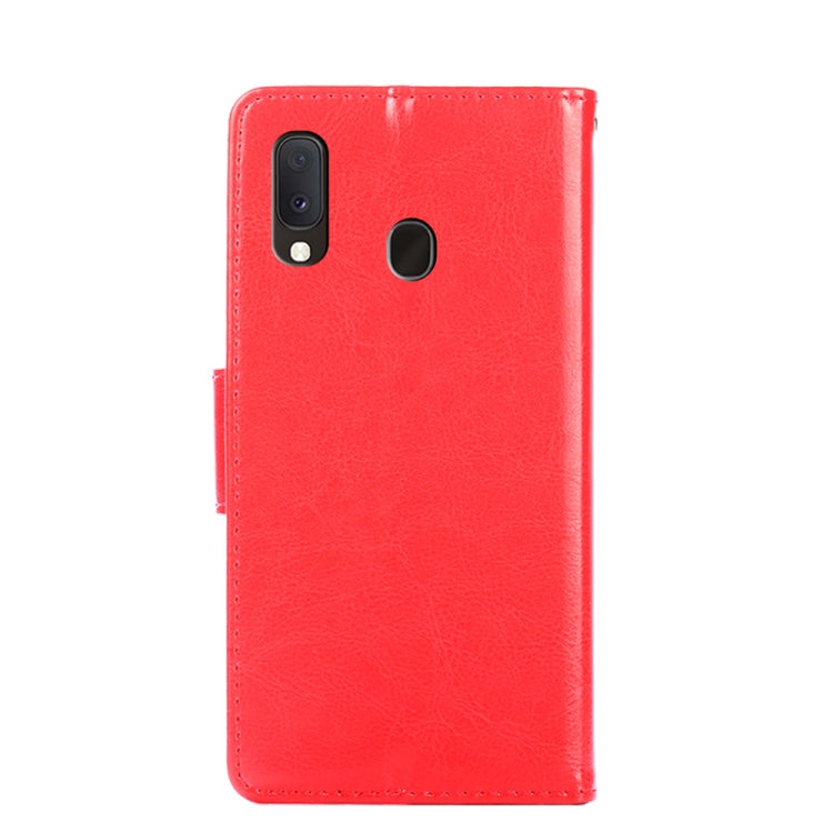 For Samsung Galaxy A20e Crystal Texture Horizontal Flip Leather Case with Holder & Card Slots & Wallet(Red) by buy2fix