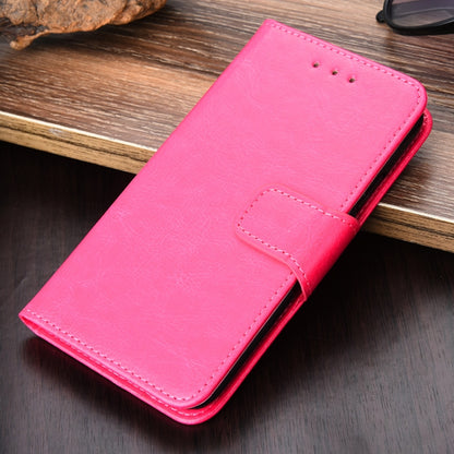 For Samsung Galaxy S21 FE 5G Crystal Texture Horizontal Flip Leather Case with Holder & Card Slots & Wallet(Rose Red) by buy2fix