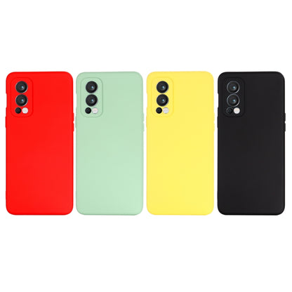 For OnePlus Nord 2 5G Solid Color Liquid Silicone Shockproof Full Coverage Protective Case(Red) by buy2fix