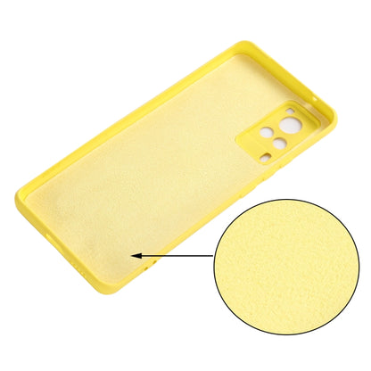 For vivo X60 Pro 5G Foreign Version Solid Color Liquid Silicone Shockproof Full Coverage Protective Case(Yellow) - vivo Cases by buy2fix | Online Shopping UK | buy2fix
