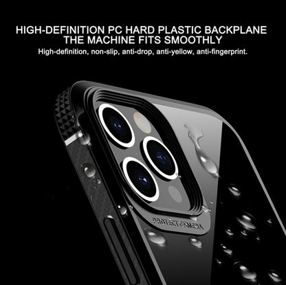 For iPhone 12 / 12 Pro MG Series Carbon Fiber TPU + Clear PC Four-corner Airbag Shockproof Case(White) by buy2fix