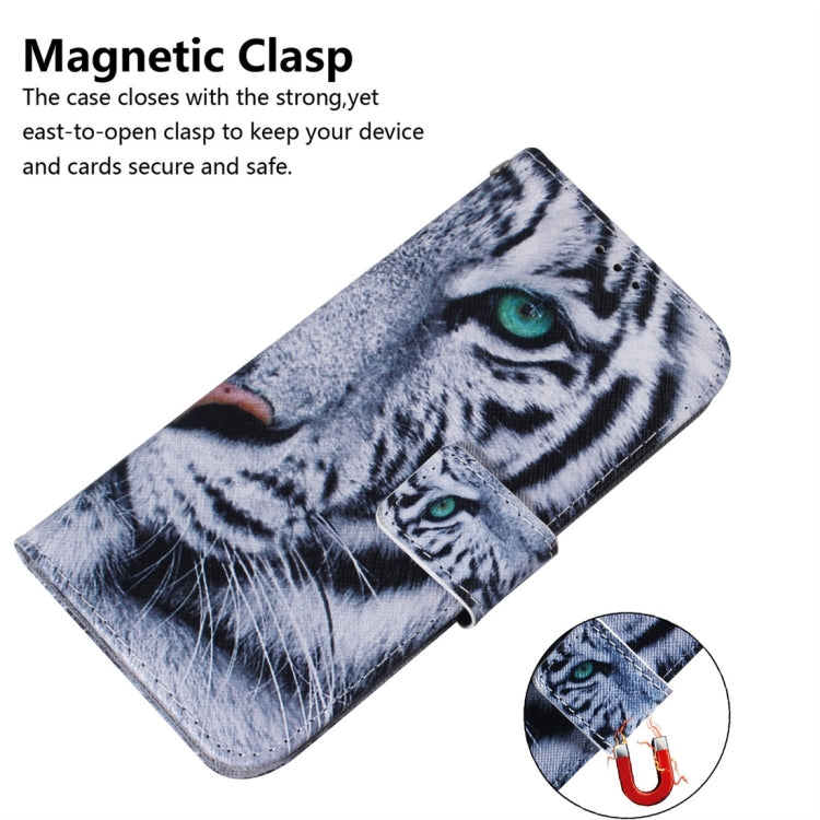 For Galaxy A51 Coloured Drawing Horizontal Flip Leather Case, with Holder & Card Slots & Wallet(Tiger) by buy2fix