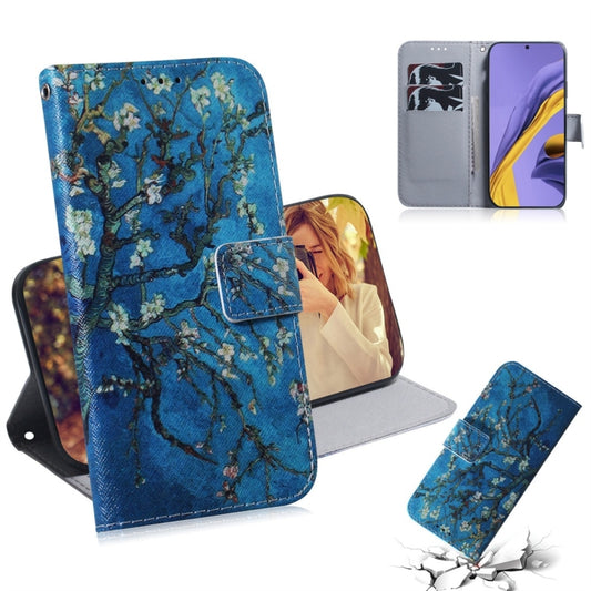For Galaxy A51 Coloured Drawing Horizontal Flip Leather Case, with Holder & Card Slots & Wallet(Apricot Blossom) by buy2fix
