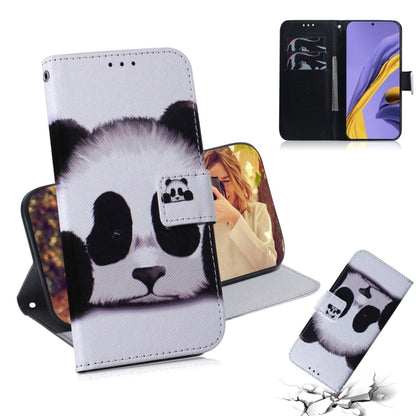 For Galaxy A51 Coloured Drawing Horizontal Flip Leather Case, with Holder & Card Slots & Wallet(Panda) by buy2fix