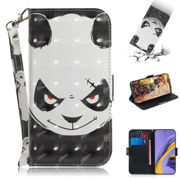 For Galaxy A51 3D Painting Pattern Coloured Drawing Horizontal Flip Leather Case with Holder & Card Slots & Wallet(Angry Bear) by buy2fix