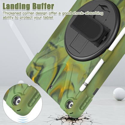 For iPad 10.2 2021 / 2020 / 2019 Silicone + PC Protective Case with Holder & Shoulder Strap(Camouflage) - iPad 10.2 Cases by buy2fix | Online Shopping UK | buy2fix