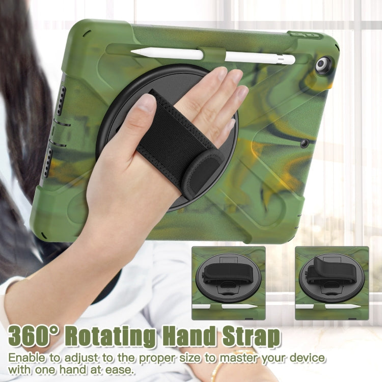 For iPad 10.2 2021 / 2020 / 2019 Silicone + PC Protective Case with Holder & Shoulder Strap(Camouflage) - iPad 10.2 Cases by buy2fix | Online Shopping UK | buy2fix