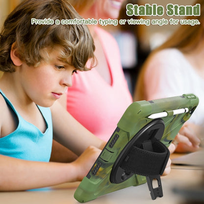 For iPad 10.2 2021 / 2020 / 2019 Silicone + PC Protective Case with Holder & Shoulder Strap(Camouflage) - iPad 10.2 Cases by buy2fix | Online Shopping UK | buy2fix