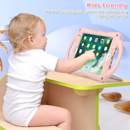 Cute Cat King Kids Shockproof Silicone Tablet Case with Holder & Shoulder Strap & Handle For iPad mini 2019 / 4 / 3 / 2 / 1(Pink) - iPad mini (2019) / mini 5 Cases by buy2fix | Online Shopping UK | buy2fix