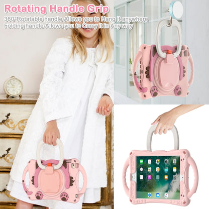 Cute Cat King Kids Shockproof Silicone Tablet Case with Holder & Shoulder Strap & Handle For iPad mini 2019 / 4 / 3 / 2 / 1(Pink) - iPad mini (2019) / mini 5 Cases by buy2fix | Online Shopping UK | buy2fix
