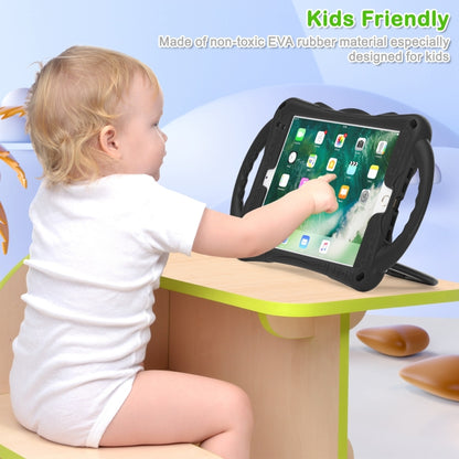 Cute Cat King Kids Shockproof Silicone Tablet Case with Holder & Shoulder Strap & Handle For iPad mini 2019 / 4 / 3 / 2 / 1(Black Green) - iPad mini (2019) / mini 5 Cases by buy2fix | Online Shopping UK | buy2fix