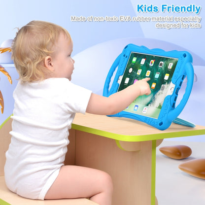 Cute Cat King Kids Shockproof Silicone Tablet Case with Holder & Shoulder Strap & Handle For iPad mini 2019 / 4 / 3 / 2 / 1(Light Blue) - iPad mini (2019) / mini 5 Cases by buy2fix | Online Shopping UK | buy2fix