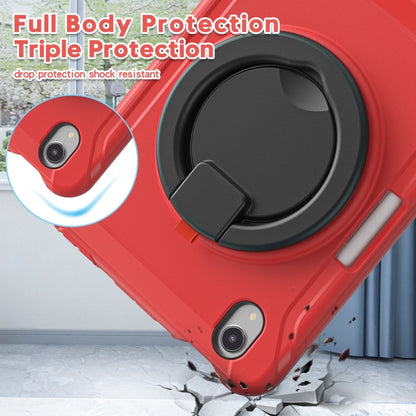 For iPad mini 6 / mini 2024 Heavy Duty TPU Hybrid PC Tablet Case with 360 Rotation Handle Grip Holder & Pen Slot(Red) - iPad mini 2024 Cases by buy2fix | Online Shopping UK | buy2fix
