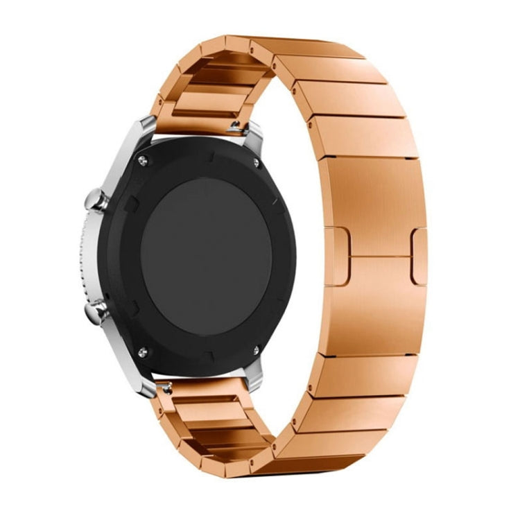 22mm For Huawei GT Runner Watch One-bead Steel Original Buckle Watch Band(Rose Gold) by buy2fix
