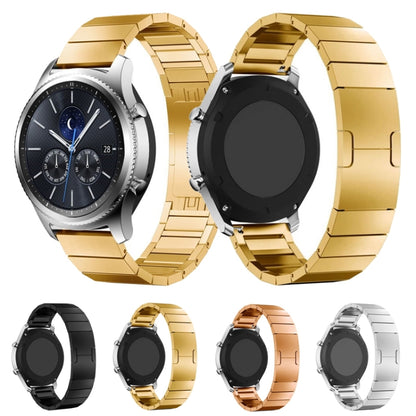 22mm For Huawei GT Runner Watch One-bead Steel Original Buckle Watch Band(Gold) by buy2fix