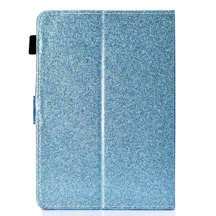 For 7 inch Tablet Varnish Glitter Powder Horizontal Flip Leather Case with Holder & Card Slot(Blue) - 7 inch by buy2fix | Online Shopping UK | buy2fix