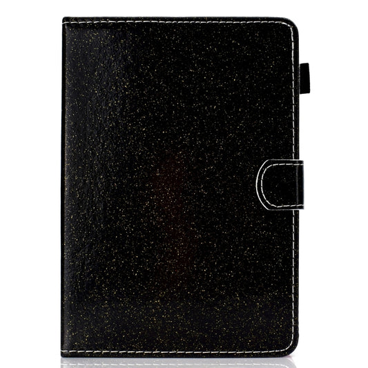 For 7 inch Tablet Varnish Glitter Powder Horizontal Flip Leather Case with Holder & Card Slot(Black) - 7 inch by buy2fix | Online Shopping UK | buy2fix