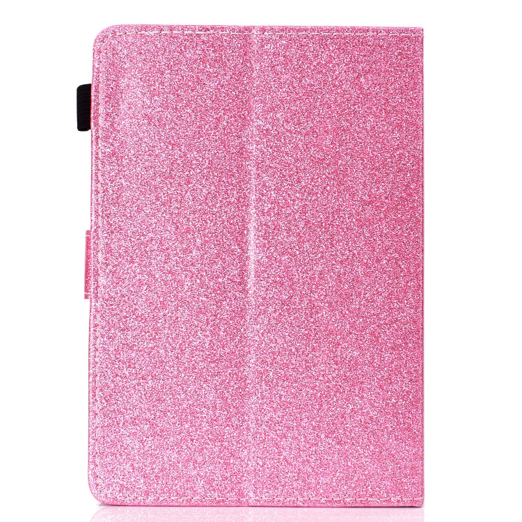 For 8 inch Tablet Varnish Glitter Powder Horizontal Flip Leather Case with Holder & Card Slot(Pink) - 8 inch by buy2fix | Online Shopping UK | buy2fix
