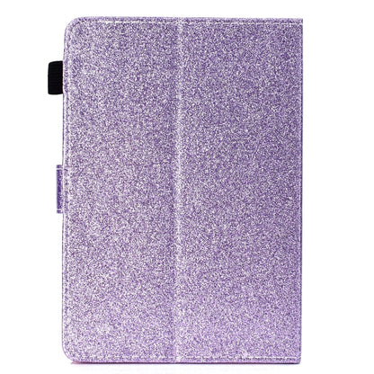 For 8 inch Tablet Varnish Glitter Powder Horizontal Flip Leather Case with Holder & Card Slot(Purple) - 8 inch by buy2fix | Online Shopping UK | buy2fix