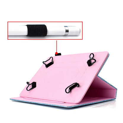 For 8 inch Tablet Varnish Glitter Powder Horizontal Flip Leather Case with Holder & Card Slot(Rose Gold) - 8 inch by buy2fix | Online Shopping UK | buy2fix