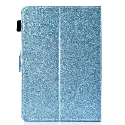 For 8 inch Tablet Varnish Glitter Powder Horizontal Flip Leather Case with Holder & Card Slot(Blue) - 8 inch by buy2fix | Online Shopping UK | buy2fix