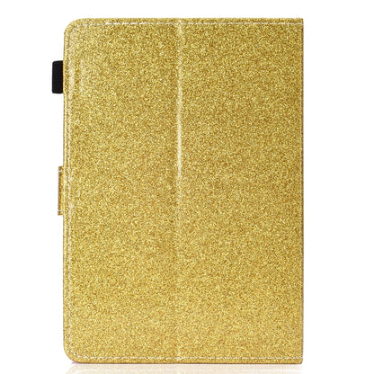 For 8 inch Tablet Varnish Glitter Powder Horizontal Flip Leather Case with Holder & Card Slot(Gold) - 8 inch by buy2fix | Online Shopping UK | buy2fix