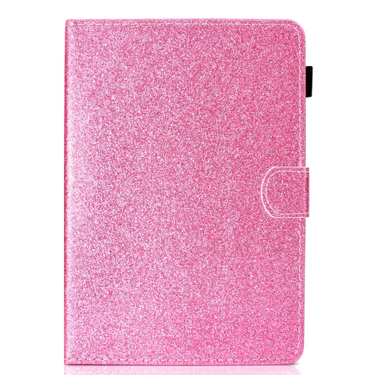 For 10 inch Tablet Varnish Glitter Powder Horizontal Flip Leather Case with Holder & Card Slot(Pink) - 10 - 11 inch by buy2fix | Online Shopping UK | buy2fix