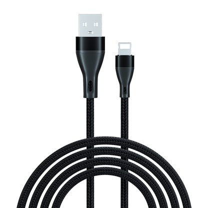 ADC-001 3A USB to 8 Pin Weave Fast Charging Data Cable, Length:1m(Black) by buy2fix