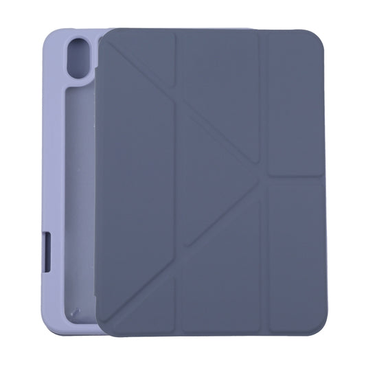 For iPad mini 2024 / mini 6 Deformation Transparent Acrylic Horizontal Flip PU Leather Tablet Case with Multi-folding Holder & Sleep / Wake-up Function & Pen Slot(Lavender Grey) - iPad mini 6 Cases by buy2fix | Online Shopping UK | buy2fix