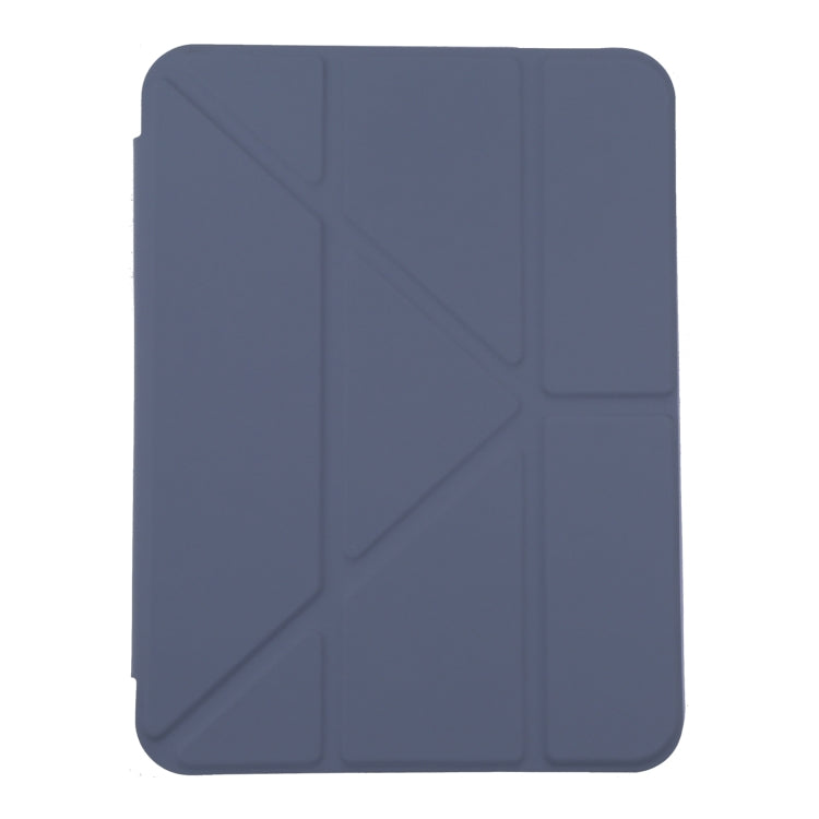 For iPad mini 2024 / mini 6 Deformation Transparent Acrylic Horizontal Flip PU Leather Tablet Case with Multi-folding Holder & Sleep / Wake-up Function & Pen Slot(Lavender Grey) - iPad mini 6 Cases by buy2fix | Online Shopping UK | buy2fix
